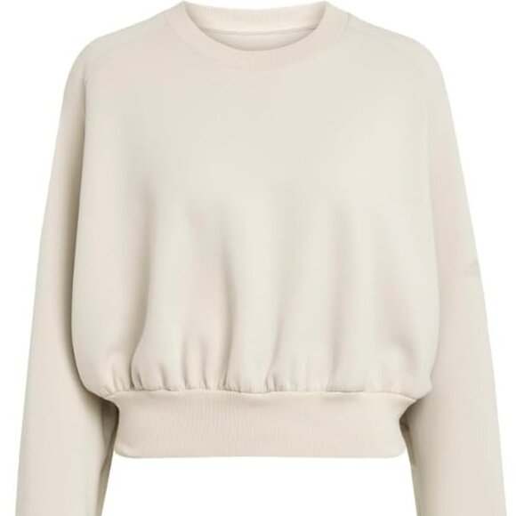adidas Sweaters - adidas Women's Sweatshirt, All Szn Soft Lux Loose Fit, Off-White, Medium